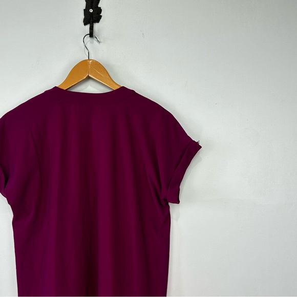LILY MORGAN purple short sleeve blouse L - Picture 6 of 8